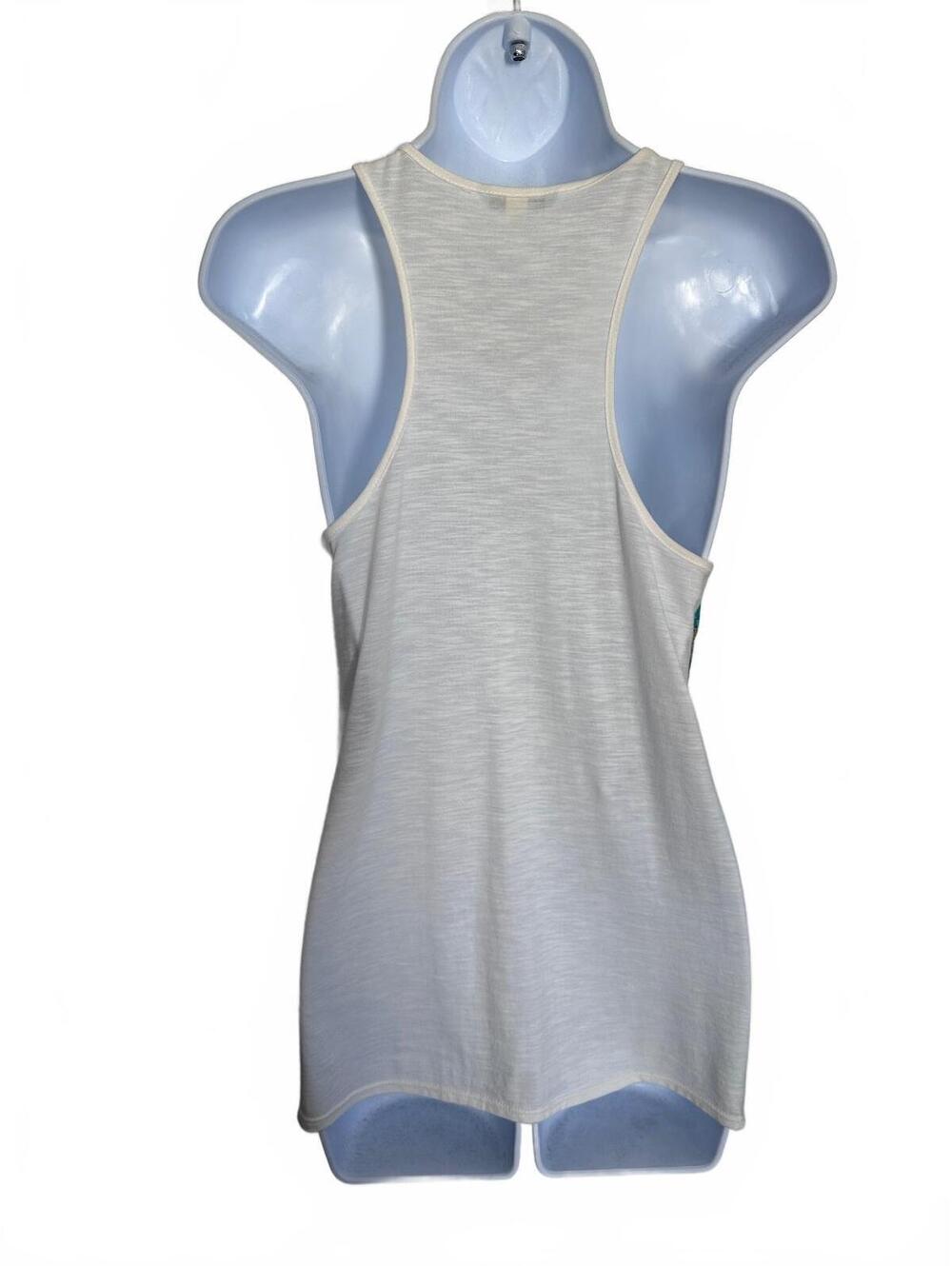 Anthropologie Leifnotes Parted Paisley Tank Top Silk Blend Turquoise Blue XS - Picture 2 of 7